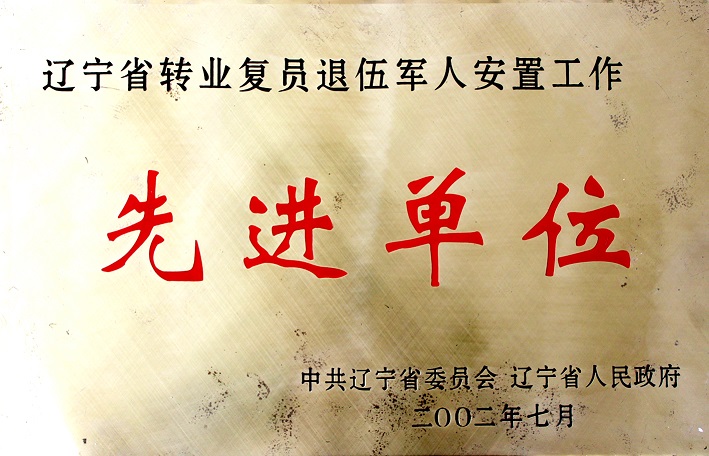 10（2002年遼寧省轉(zhuǎn)業(yè)復(fù)員退伍軍人安置工作先進(jìn)單位）